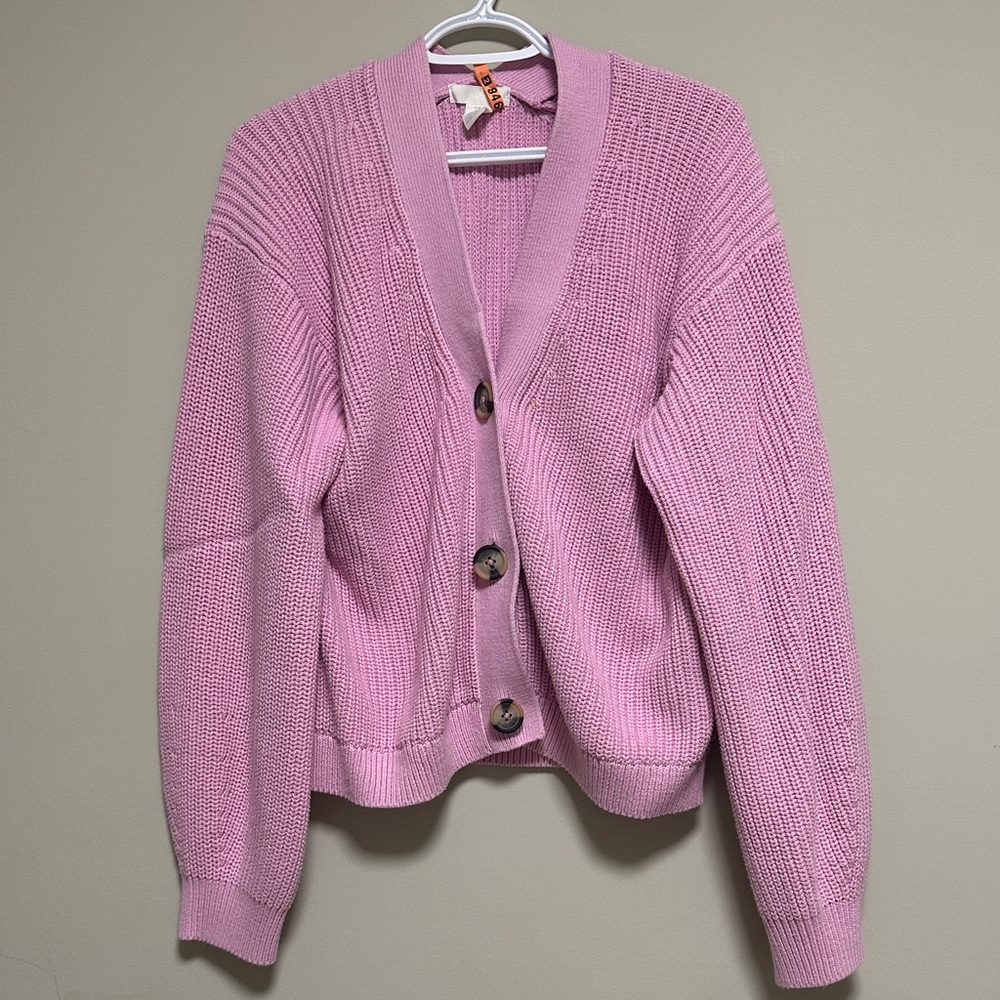 H&M Pink Button-Up Women's Sweater